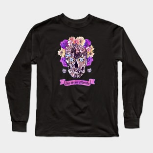 Dia de los Muertos - Cat Skull Long Sleeve T-Shirt